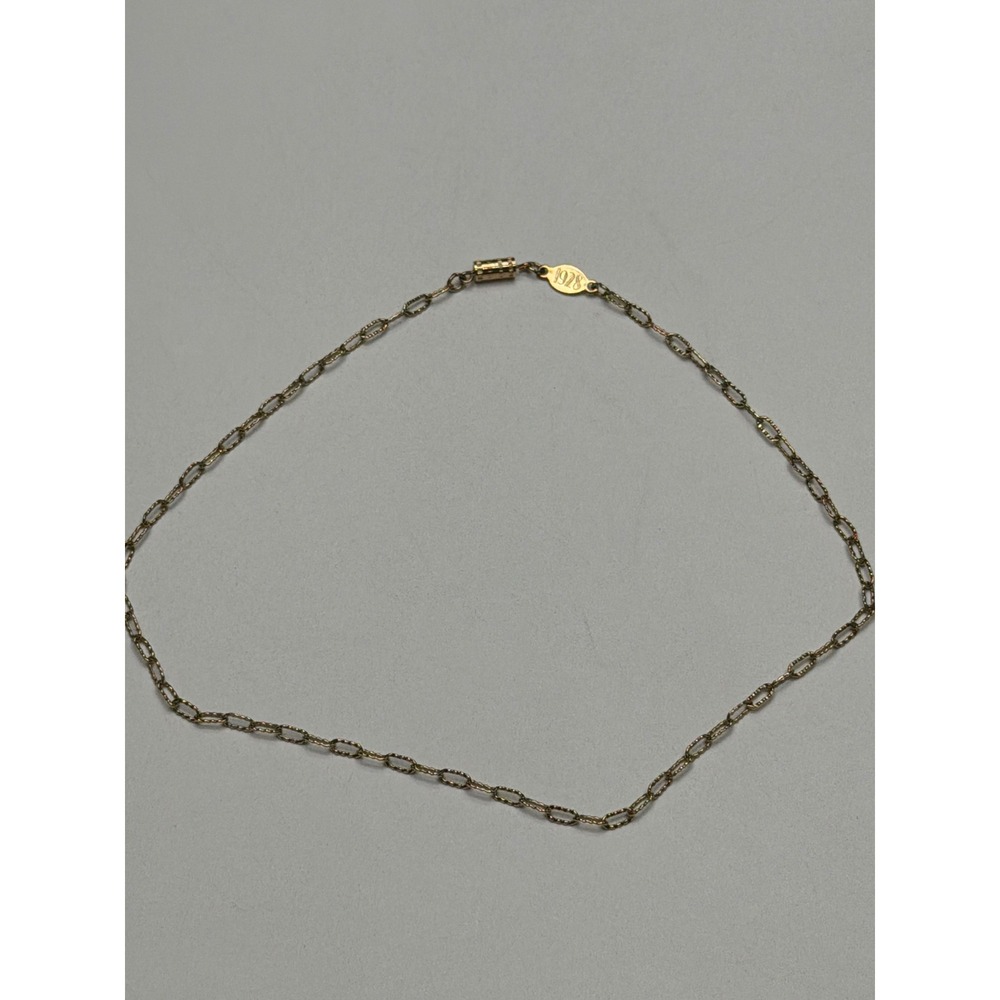 1928 Jewelry Gold Tone Chain Necklace Delicate Oval Link Clasp Closure‎